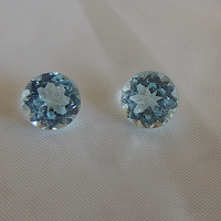 Brazīlijas topāzi, pāris. 5,1 kar.